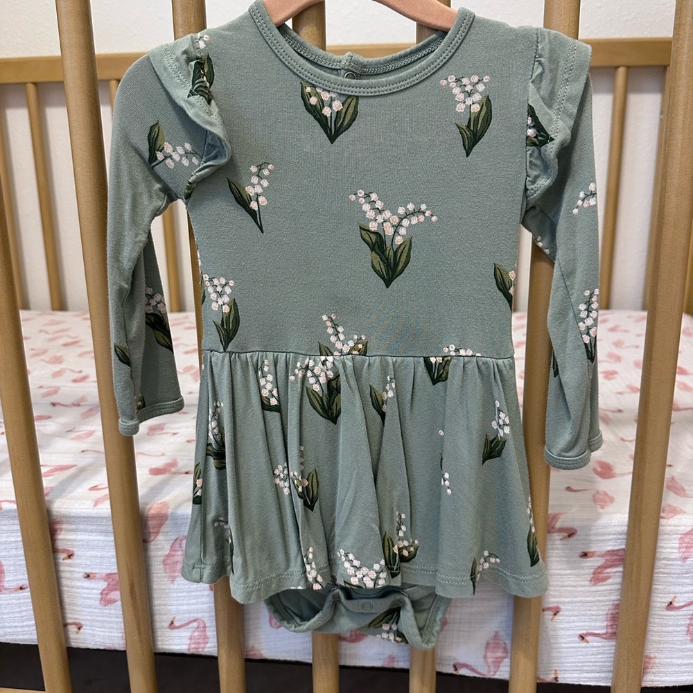 Kyte Baby Long Sleeve Twirl Bodysuit Thyme